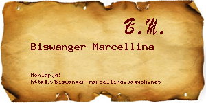 Biswanger Marcellina névjegykártya